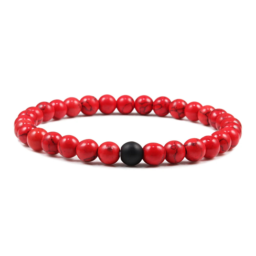 6/8/10MM Naturstein Armband Roter Kiefer Stein Gebet Perlen Armband Rosenkranz Meditation Armbänder Männer Frauen Yoga schmuck Pulsera