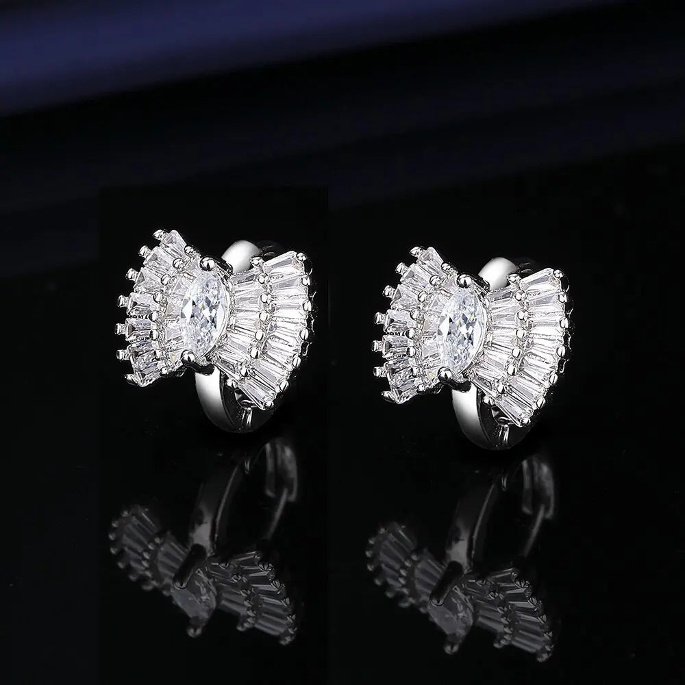 Creolen aus 925er-Sterlingsilber, Nadel, rosa Kristall, Herz-Creolen für Damen, modische geometrische Anhänger-Ohrringe, Luxus-Schmuck, Geschenke