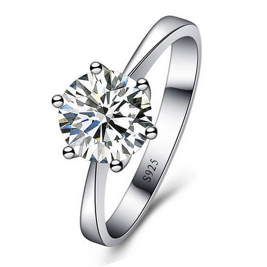 Feine Hochzeit Ringe für Männer Frauen Geschenk S925 Sterling Silber Österreichischen Kristall Engagement Vorschlag Ring Schmuck Bague Femme