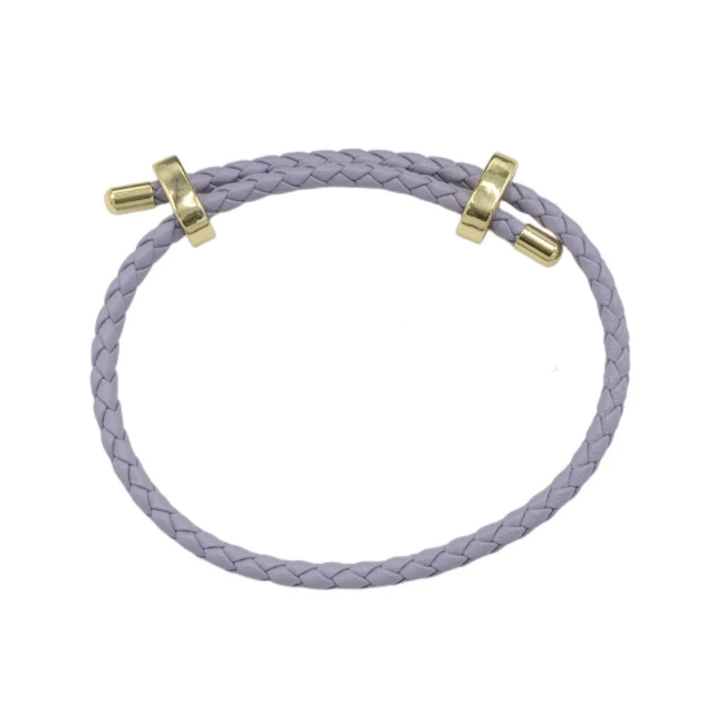 1Pcs Einstellbare Geflochtene Acht-Zeichen Schnalle Leder Armband Für Paar Männer Frauen Armreif Schmuck Machen Zubehör Großhandel