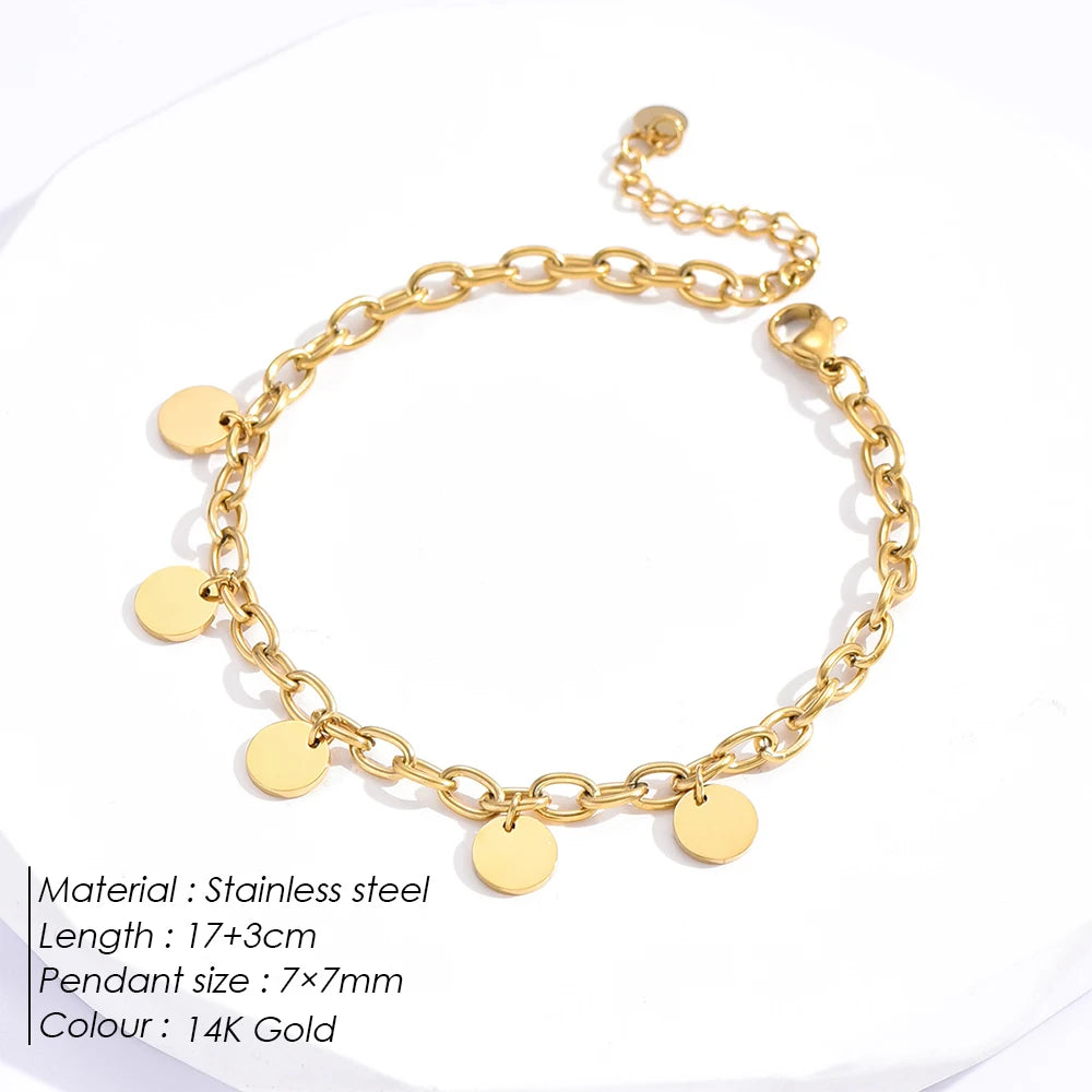 eManco Modische Quasten-Armbänder mit rundem Hängeetikett, große Kette, übertriebener Stil, Hip-Hop-Band-Armband, Schmuck, 48-Stunden-Versand