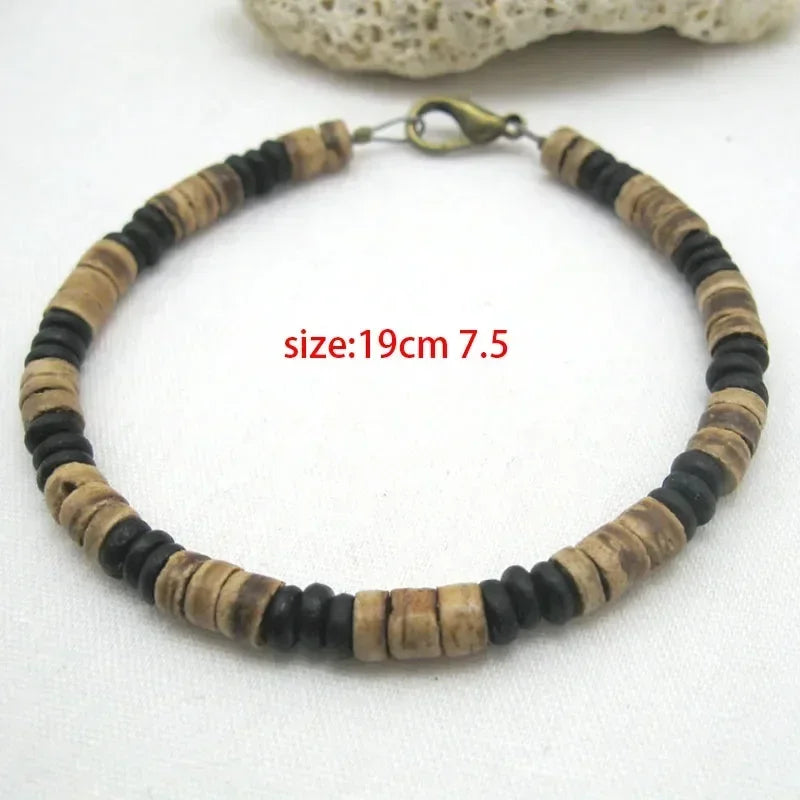 Schwarzes Onyx-Yoga-Armband mit runden Perlen und Pfeilsteinperlen für Herren