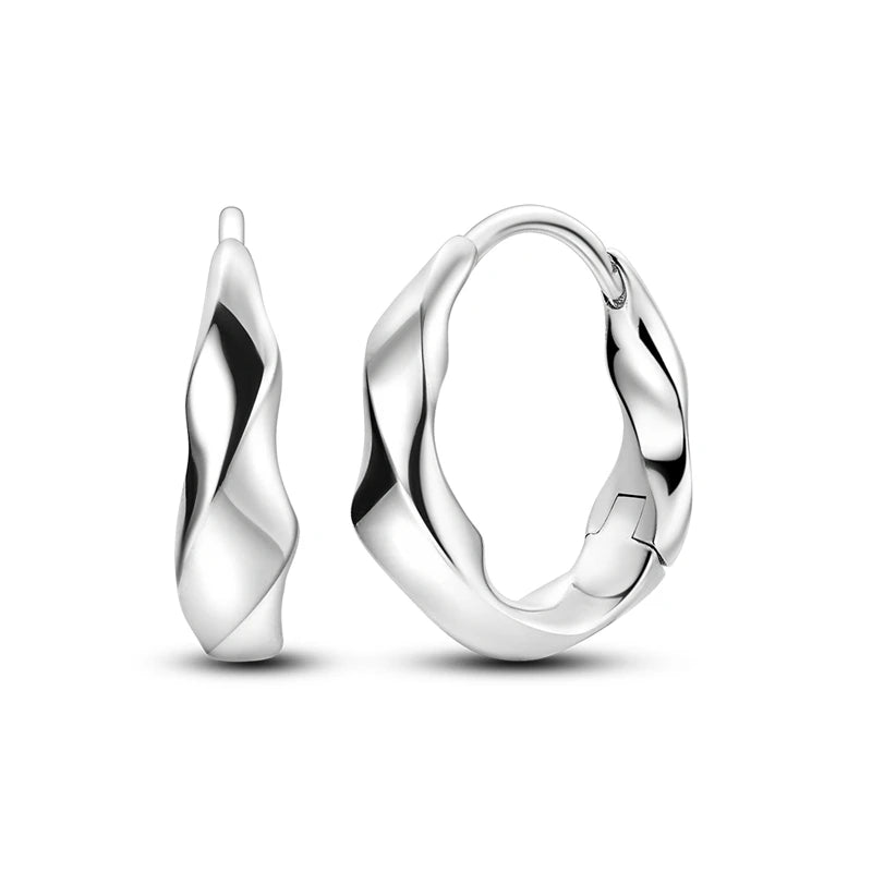 MULA 925 Sterling Silber Klee Vintage Gemusterte Ohr Ohrringe Creolen Für Frau Zirkon Original Pendientes Edlen Schmuck