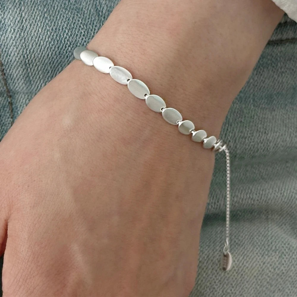 Panjbj sterling silber linie extrem feines armband für frauen lieben haert perle koreanisch ins süßes schmuck geschenk drops hipping