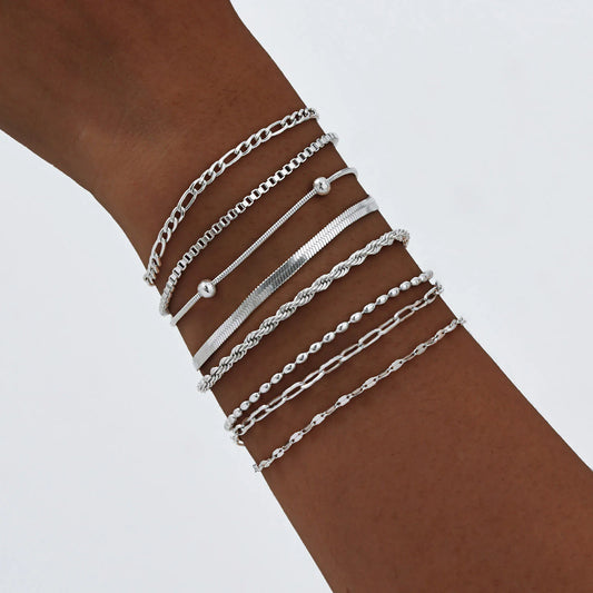 Edelstahl-Kettengliederarmbänder für Damen und Herren, Liebesgeschenk zum Valentinstag für Sie