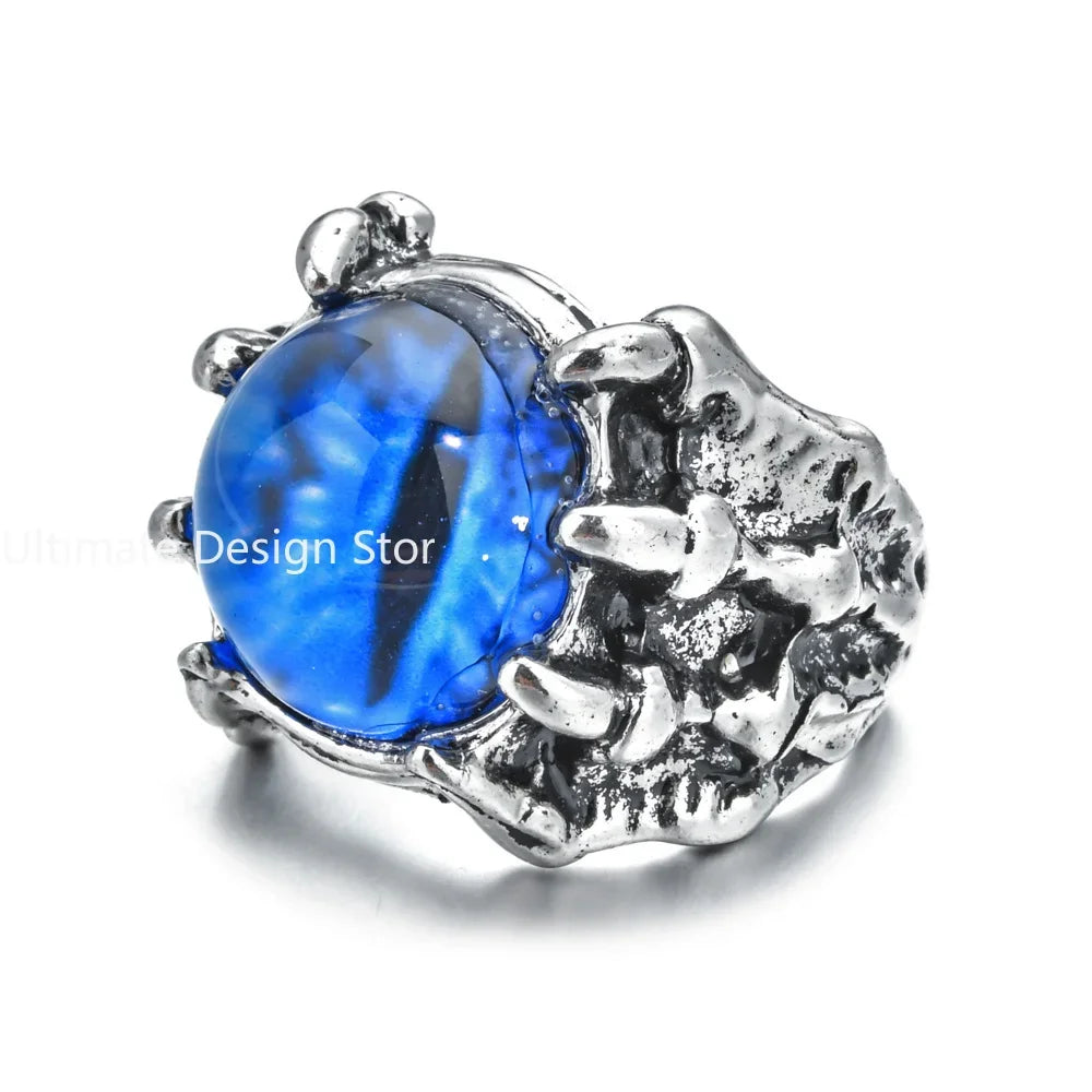 Glück Türkische Blaue Bösen blick Ringe Für Frauen Männer Mode Punk Teufel Auge Einstellbare Offenen Ring Trend Party Schmuck Zubehör