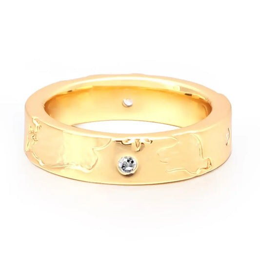 VAROLE Klassische Hochzeit Ringe Für Frauen Gold Farbe Einzigartige Textur Ring Mit CZ Mode Schmuck Party Anillos Mujer