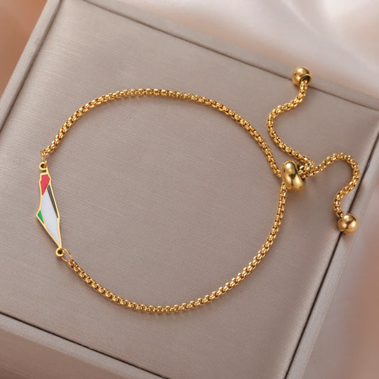 Israel Palästina Karte Anhänger Edelstahl Armband Männer und Frauen Mode Ethnische Party Multi Stil Armband Schmuck Geschenk