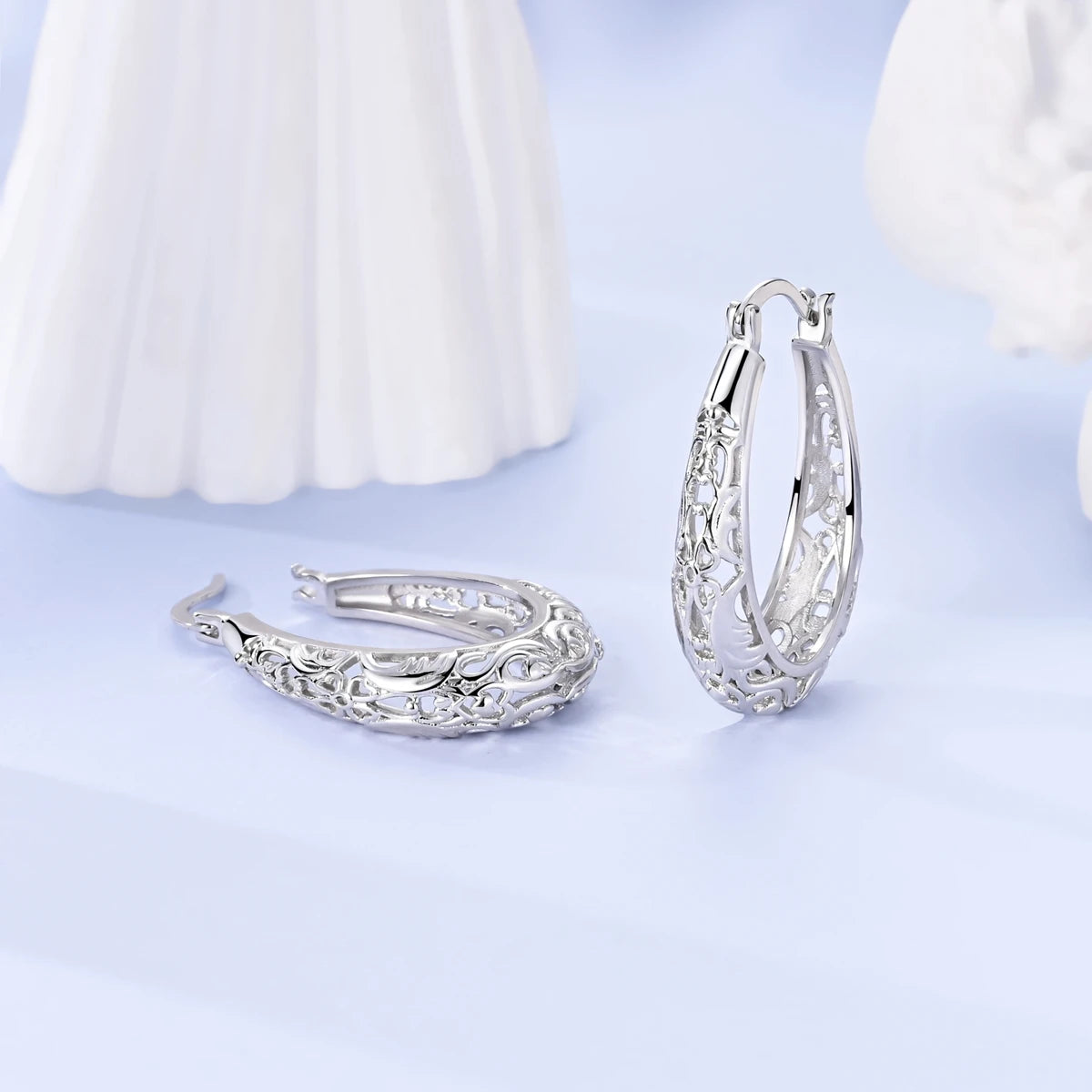MULA Creolen aus 925er-Sterlingsilber, Kreis-Creolen für Damen, Zirkon, Original-Pendientes, edler Schmuck für Frauen, DIY-Geschenk