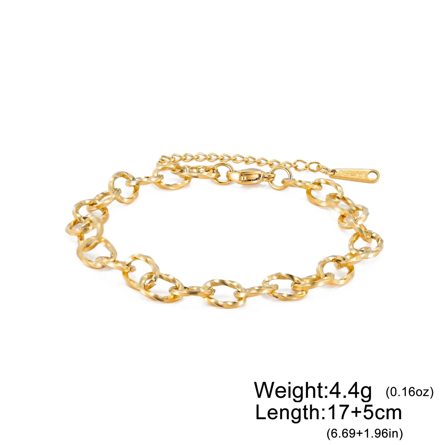 Lucktune Ineinandergreifende Armbänder Mode Edelstahl frauen Hand Armband Minimalistischen Gold Farbe Schmuck Party Geschenk Großhandel