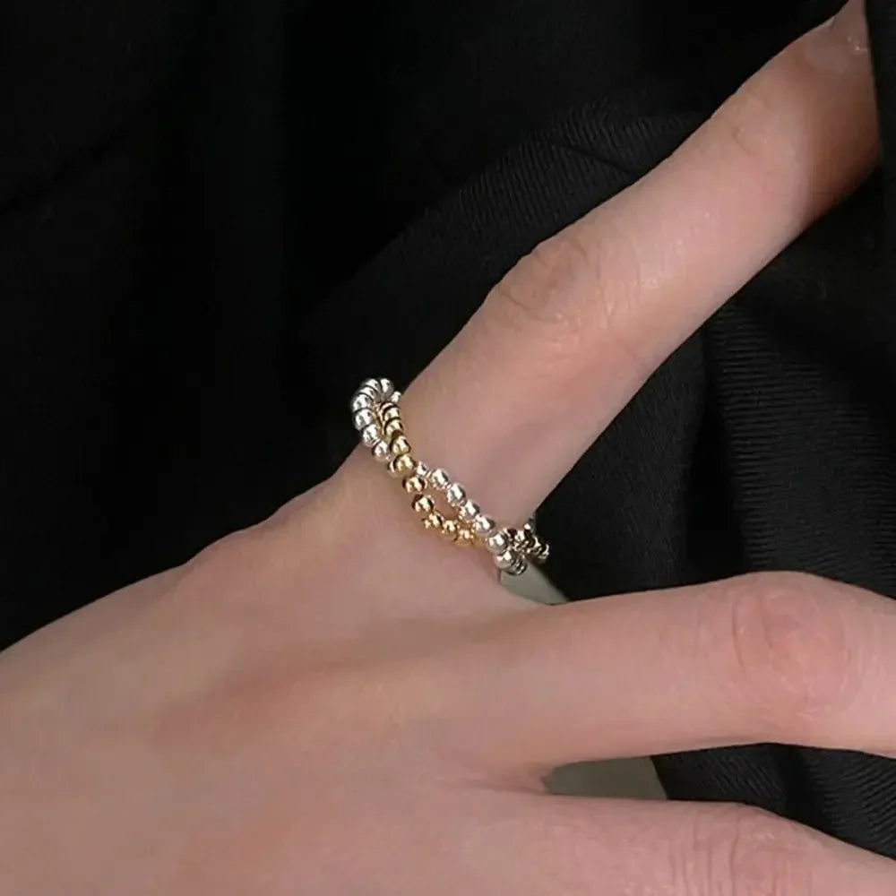 Elegante Herzring Nachahmung Perle Fee Ring Vintage elastische Ringe einfache Retro Zeigefinger Ring weiß süße Ring Schmuck Geschenk