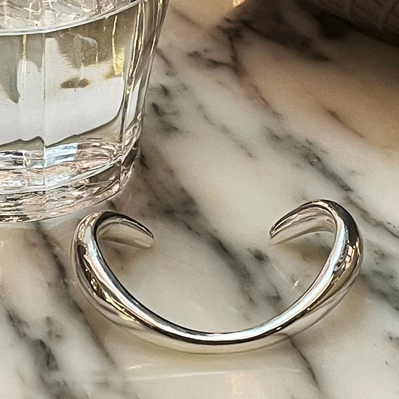 Persönlichkeit Trendy Arc Design 925 Sterling Silber Damen Armreif Promotion Schmuck Für Frauen Valentinstag Geschenke Nie Verblassen