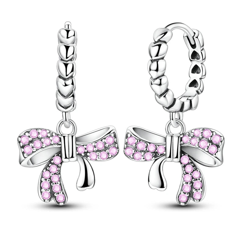 2025 neue 925 Sterling Silber Creolen Blumen Zirkon Tropfen Ohrringe Stud Für Frau Feine Geburtstag Hochzeit Schmuck Geschenke