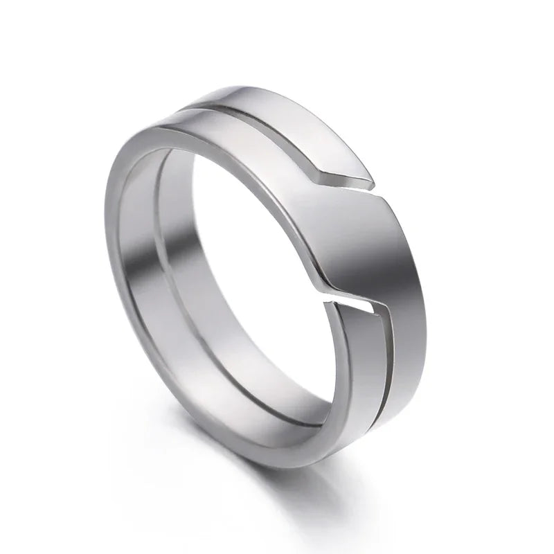 Skyrim Minimalistischer Ring für Männer und Frauen, Edelstahl-Fingerringe, modischer Paarschmuck, Ehering, Geschenk im Großhandel