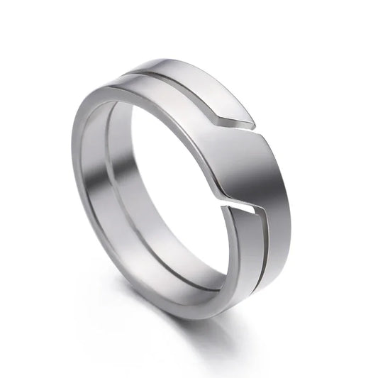 Skyrim Minimalistischer Ring für Männer und Frauen, Edelstahl-Fingerringe, modischer Paarschmuck, Ehering, Geschenk im Großhandel