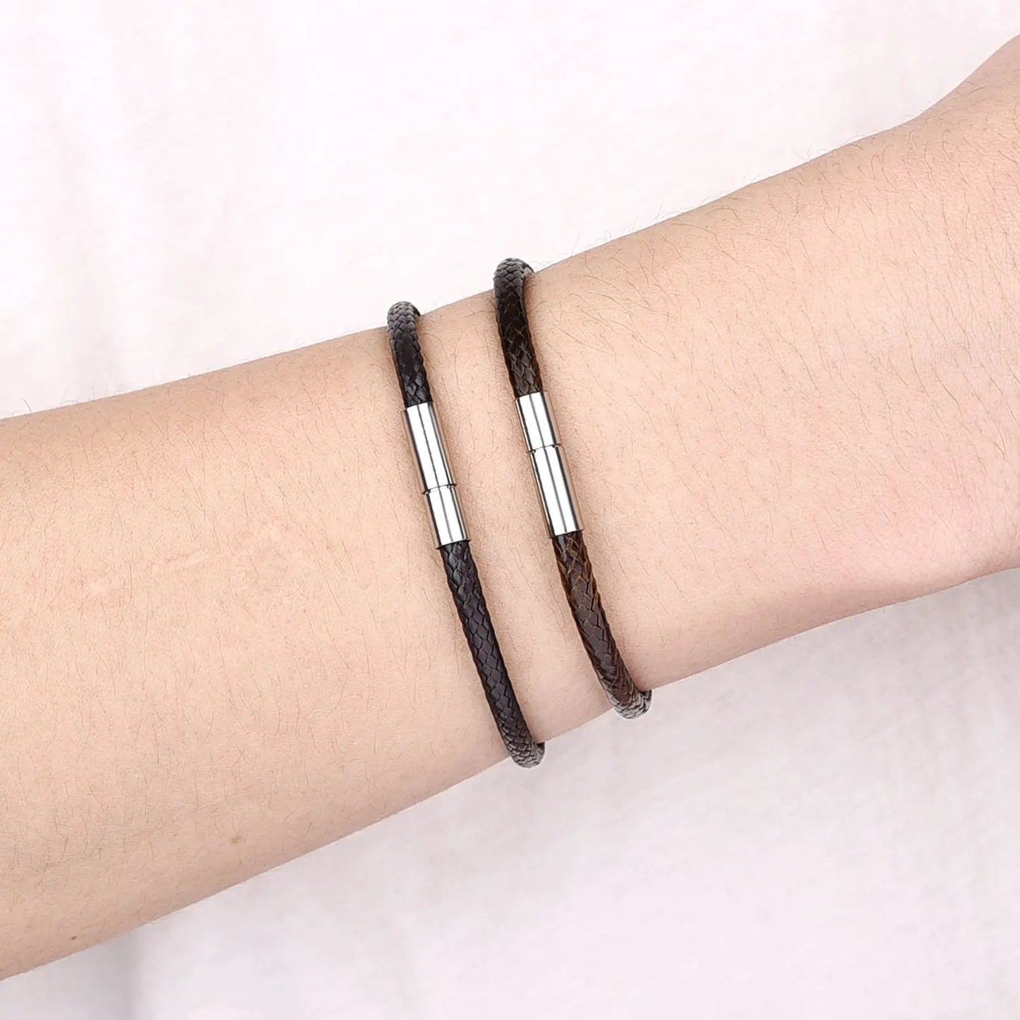 Mode handgemachte Leder gewachste Schnur Armbänder Glück Seil Armband & Armreifen für Frauen Männer Wachs Schnur Faden Armbänder