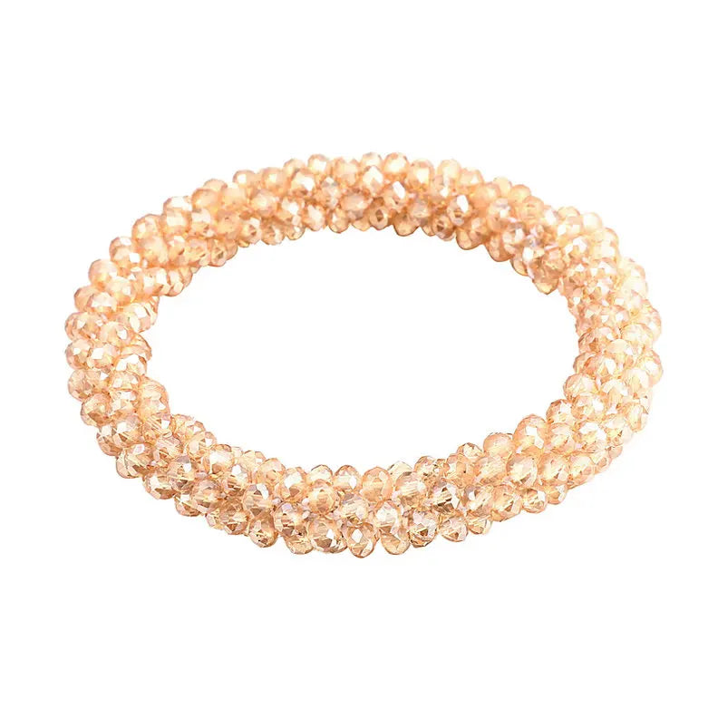 Boho Elastische Armbänder & Armreifen Für Frauen Vintage Stretch Böhmischen Femme Kristall Glas Perlen Armbänder Partei Schmuck Geschenk