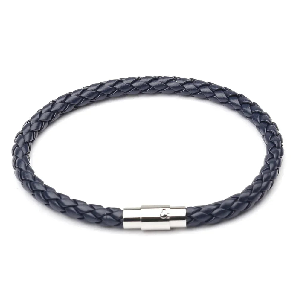 Neue Trendy Männer Schwarz Leder Armband Freundschaft Armbänder & Armreifen Pulseras Hombre Punk Männer Schmuck Weihnachten Geschenk SL019