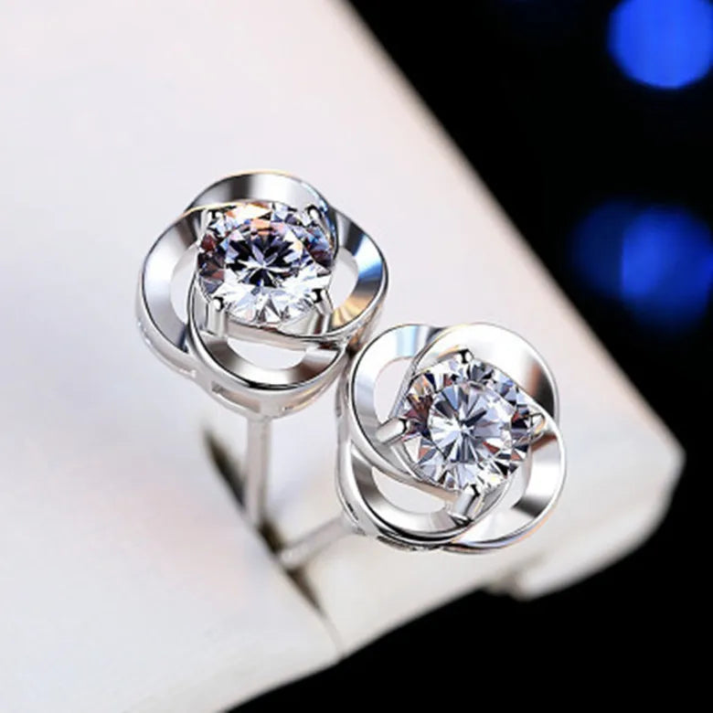 Stern-Ohrstecker aus 925er-Sterlingsilber, AAA-Zirkon, hohe Qualität für Damen, Ohrring, Hochzeit, Modeschmuck, Accessoires, Party-Geschenk