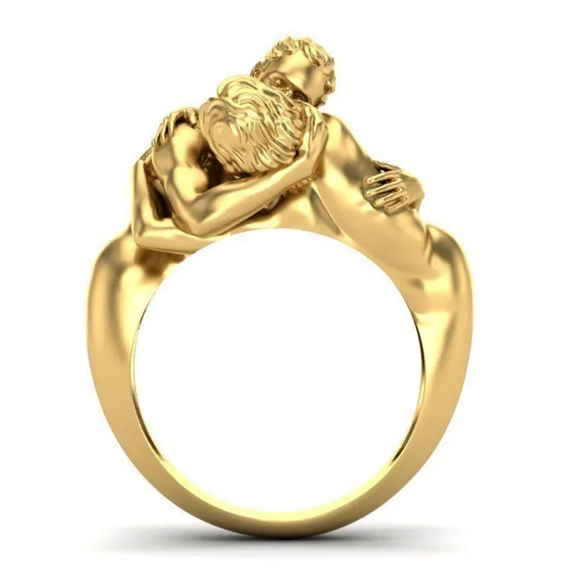 Kreative Umarmungen Kuss Männer Frau Finger Ring Spezielle Design Ring Verlobung Hochzeit Geburtstag Party Mode Schmuck Zubehör Geschenk