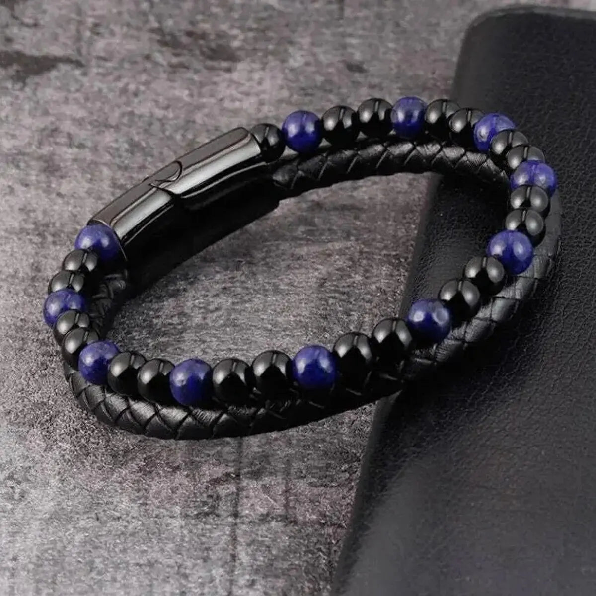 Edelstahl Armband Tigerauge Stein Perlen Armband Natürliche Lava Stein Perlen Edelstahl Armband Männer Frauen Schmuck