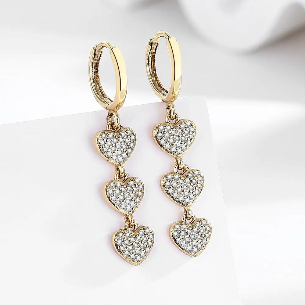 Creolen aus 925er-Sterlingsilber, Nadel, rosa Kristall, Herz-Creolen für Damen, modische geometrische Anhänger-Ohrringe, Luxus-Schmuck, Geschenke