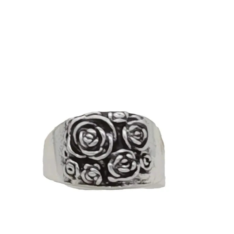 Retro Bohemian Legierung Blume Damen Metall Ring Vintage Geschnitztes Design Einzigartiges Mädchen Geschenk Weibliche Punk Ringe Schmuck Alem Ov Esperadda