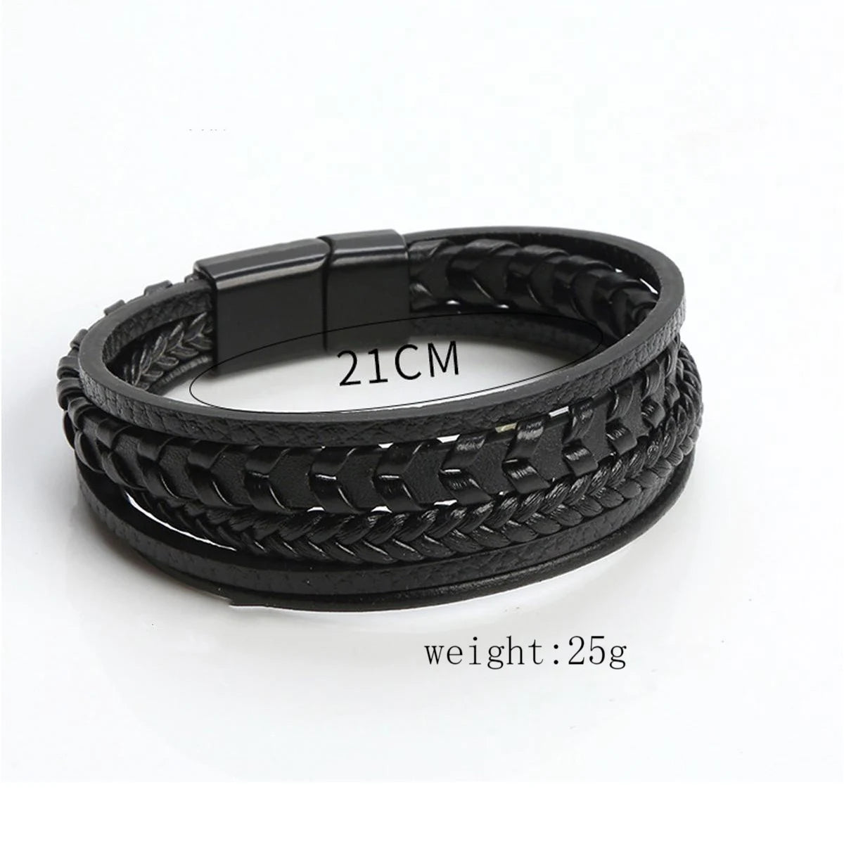1PC Trendy männer Zubehör Legierung Magnetische Schnalle Multi schicht Retro Leder Seil Geflochtene Armband Armband Mode Dressing