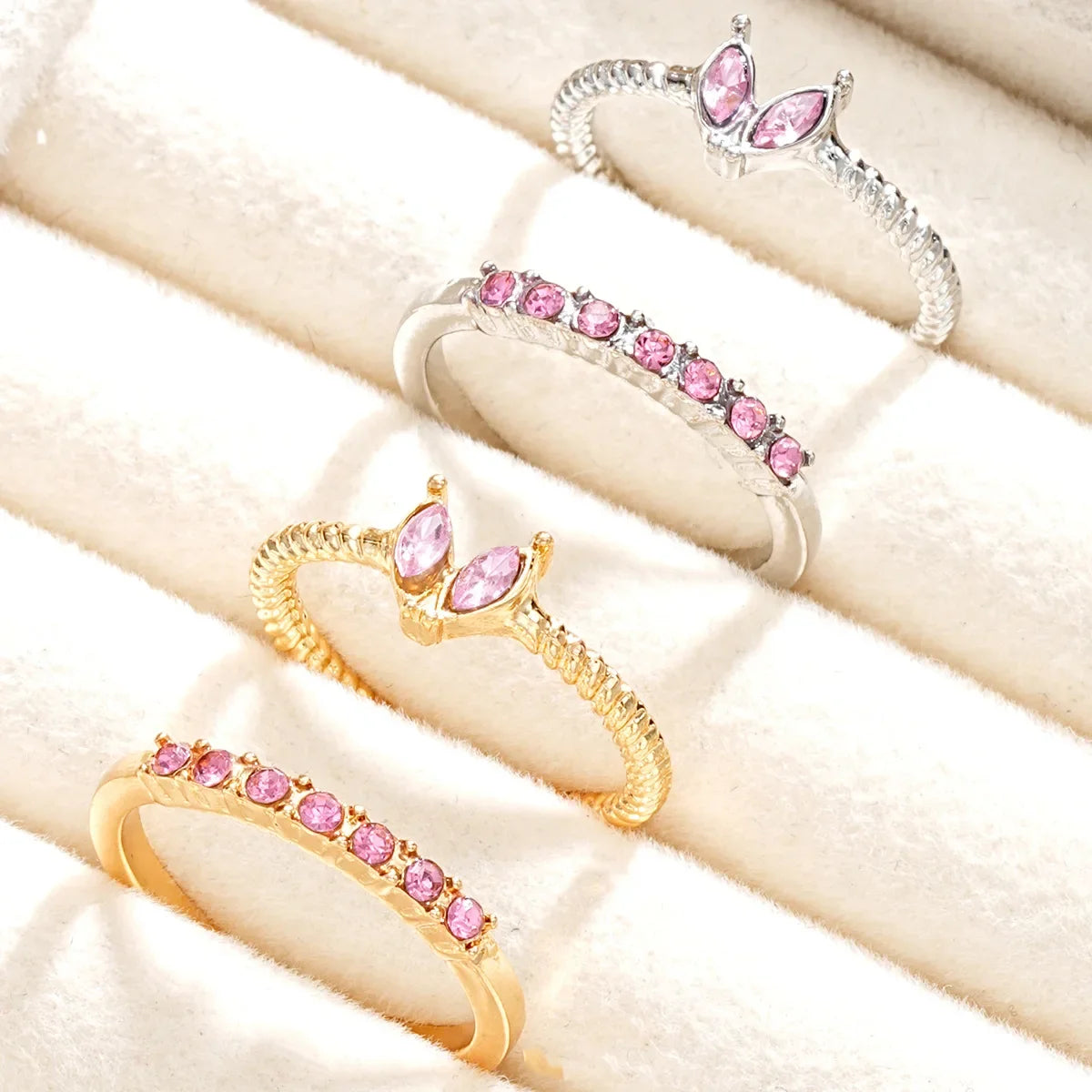 Luxus Zirkon Herz Ringe für Frauen Öffnung Einstellbare Weben Strass Ring Verlobung Hochzeit Schmuck Mode Freundin Geschenke