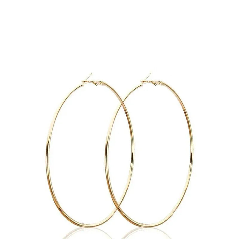 2 Stück 30–100 mm kleine große Kreis-Creolen für Damen und Herren, Edelstahl-Ohrring, Modeschmuck, Geschenk, Nachtclub, DJ