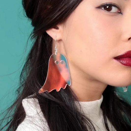 New Fashion Mix Farbe X Ray Große Geister Acryl Tropfen Ohrringe für Weibliche Übertrieben Lange Quaste Party Zeigen Baumeln Ohrringe frauen