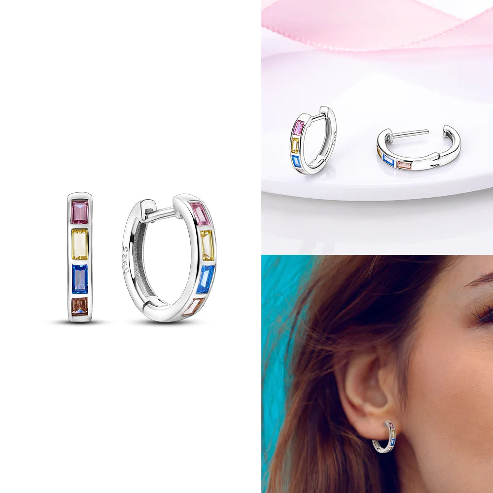 Schmetterlings-Ohrringe, Original 925er Silber, rosa Schleife, Herz, Zirkon, Stern, Blume, Ohrstecker, Damen, Schmuck, Geschenk, Liebe, Valentinstag-Set