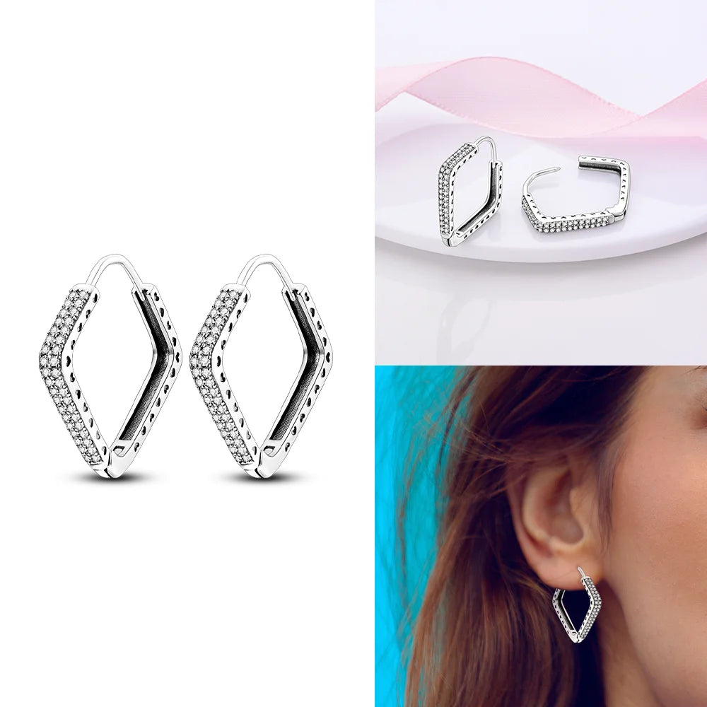 Schmetterlings-Ohrringe, Original 925er Silber, rosa Schleife, Herz, Zirkon, Stern, Blume, Ohrstecker, Damen, Schmuck, Geschenk, Liebe, Valentinstag-Set