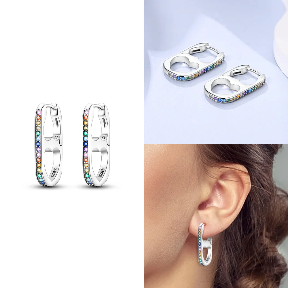 Schmetterlings-Ohrringe, Original 925er Silber, rosa Schleife, Herz, Zirkon, Stern, Blume, Ohrstecker, Damen, Schmuck, Geschenk, Liebe, Valentinstag-Set