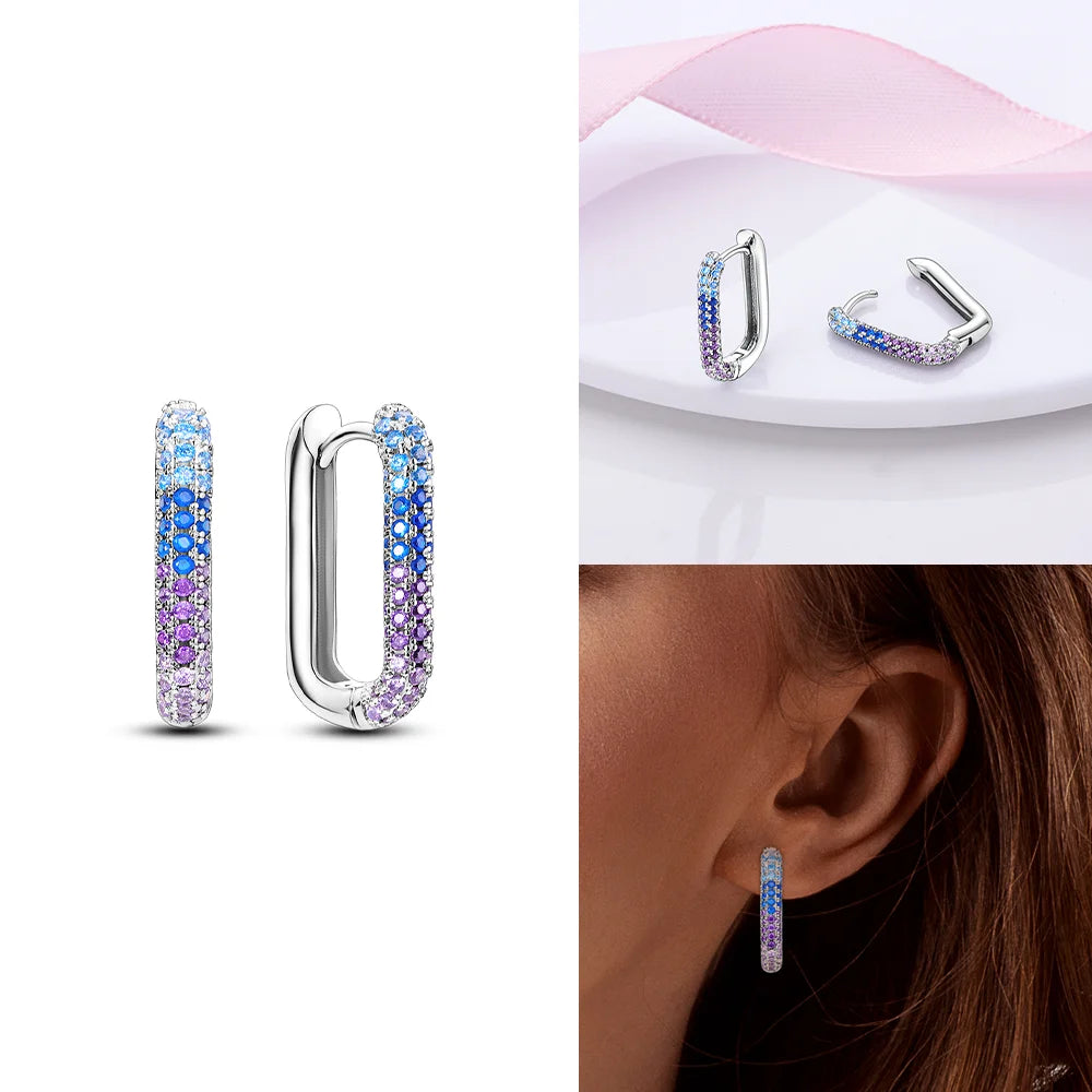 Schmetterlings-Ohrringe, Original 925er Silber, rosa Schleife, Herz, Zirkon, Stern, Blume, Ohrstecker, Damen, Schmuck, Geschenk, Liebe, Valentinstag-Set