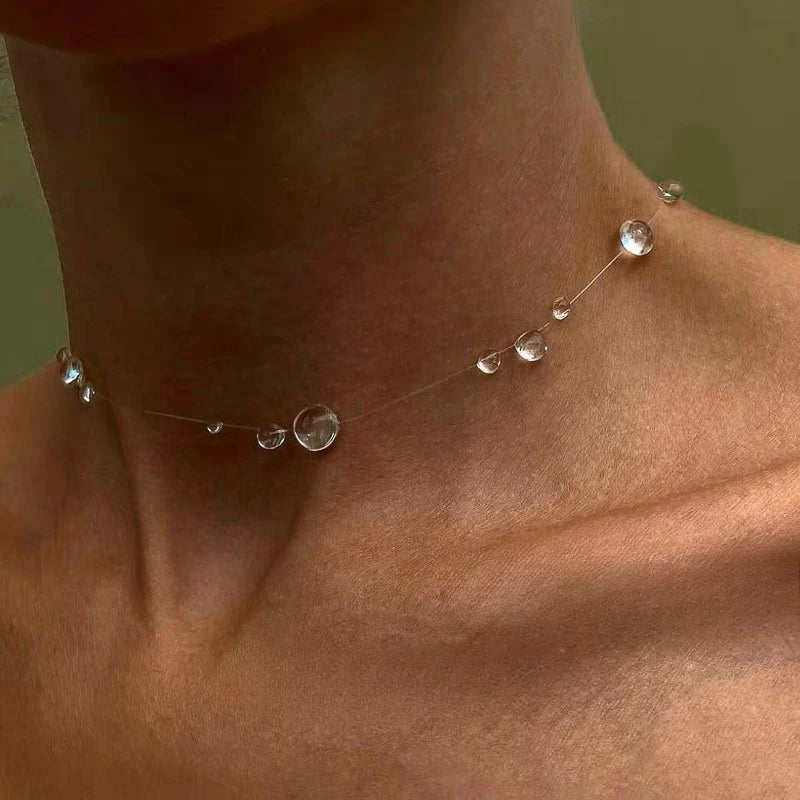 Handgefertigtes Tau-Regen-Ohrringe, Armband, Halskette, Schmuckset für Frauen, Teenager, Mädchen, Mutter, Kristall, Hochzeit, Party, Schmuck, Geschenke für Sie