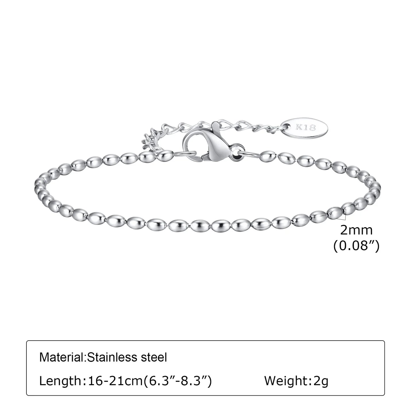 Edelstahl-Kettengliederarmbänder für Damen und Herren, Liebesgeschenk zum Valentinstag für Sie