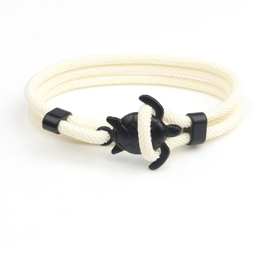 Männlich Einfache Mode Meeresschildkröte Seil Armband Hohe Qualität Milan Linie Reine Hand Stricken Armbänder Für Männer Armband Schmuck Geschenk