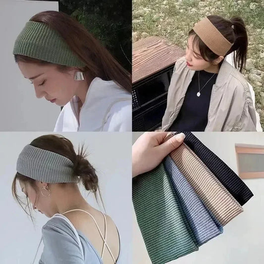 Sport Radfahren Gesicht Waschen Haarbänder Weiche Koreanische Baumwolle Gestrickte Stirnband Für Frauen Mädchen Bandanas Mode Haar Zubehör