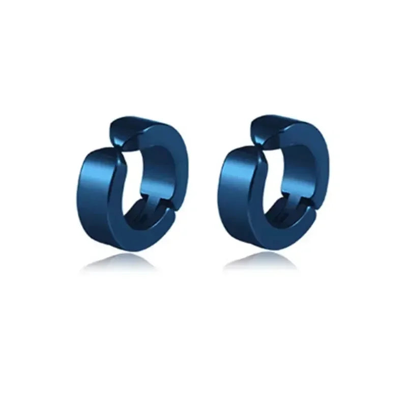 2 Stück Punk Herren Starker Magnet Magnet Ohrstecker Set Nicht Piercing Ohrringe Gefälschte Kreuz Ohrringe Geschenk für Freund Liebhaber Schmuck