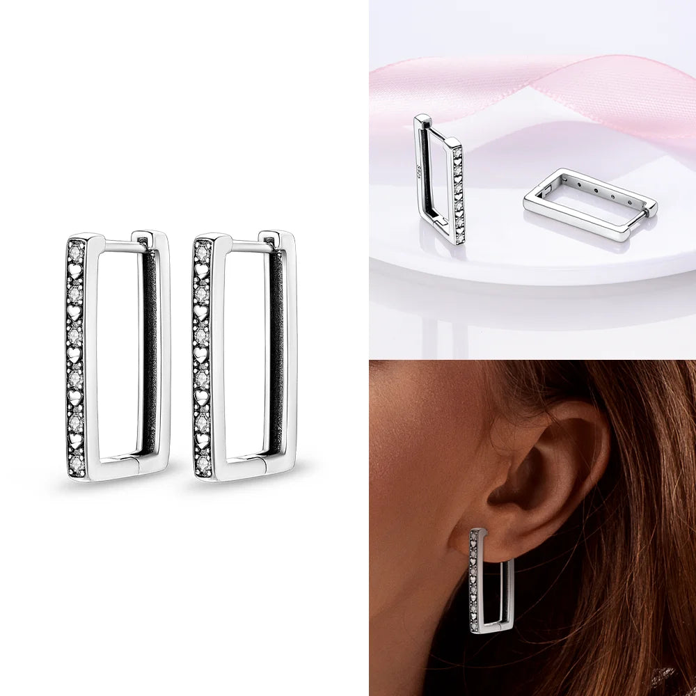Schmetterlings-Ohrringe, Original 925er Silber, rosa Schleife, Herz, Zirkon, Stern, Blume, Ohrstecker, Damen, Schmuck, Geschenk, Liebe, Valentinstag-Set