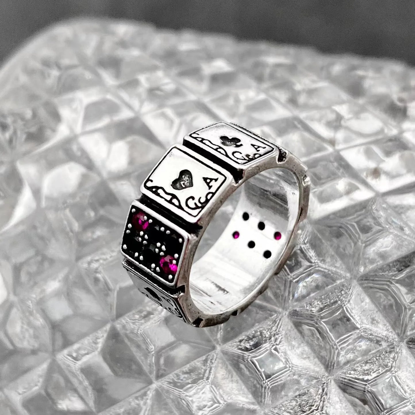Mode Öffnung Ringe für Frauen Männer Spielkarte Finger Edelstahl Glück Poker Ring Party Mode Schmuck Geschenke Zubehör