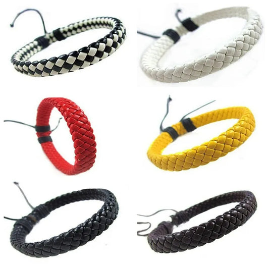 SUMENG 2024 Neue Unisex Seil Handgewebte Mode Armband Surfer Multi-farbe Manschette Einstellbar Einfache Leder Armreif Schmuck geschenke