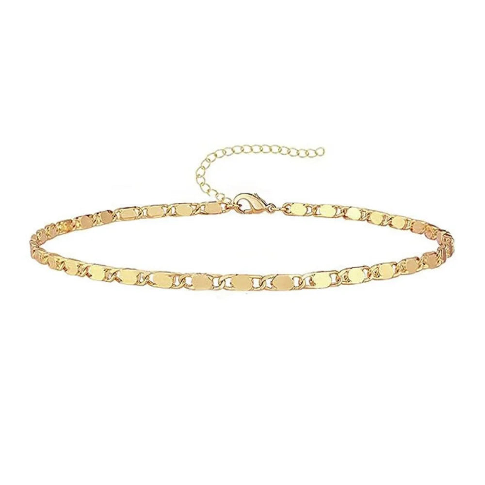 MEDFOLY Goldarmbänder für Frauen, zierlich, 14 Karat vergoldet, wasserdicht, verstellbares Glied, Figaro, kubanisches Büroklammer-Kettenarmband, Geschenke