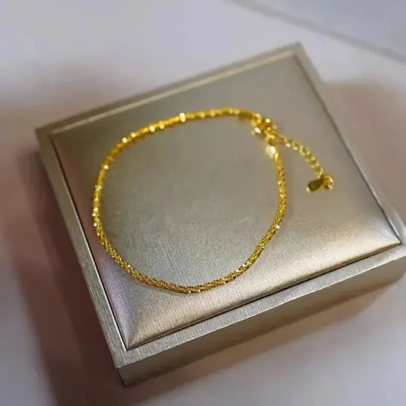 Leichte Luxus Gold Farbe funkelnde Armband kette für Frauen Temperament hochwertige Armband weibliche vielseitige Charme Schmuck