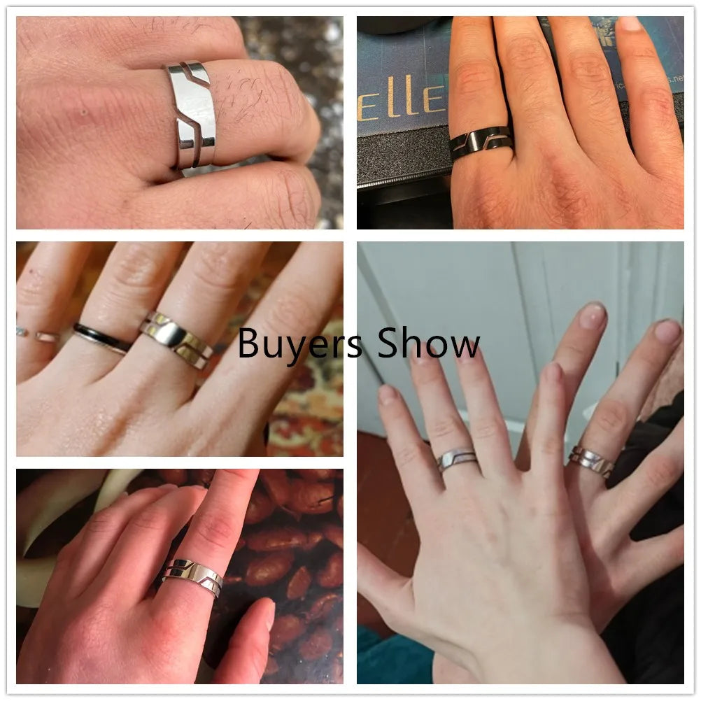 Skyrim Minimalistischer Ring für Männer und Frauen, Edelstahl-Fingerringe, modischer Paarschmuck, Ehering, Geschenk im Großhandel