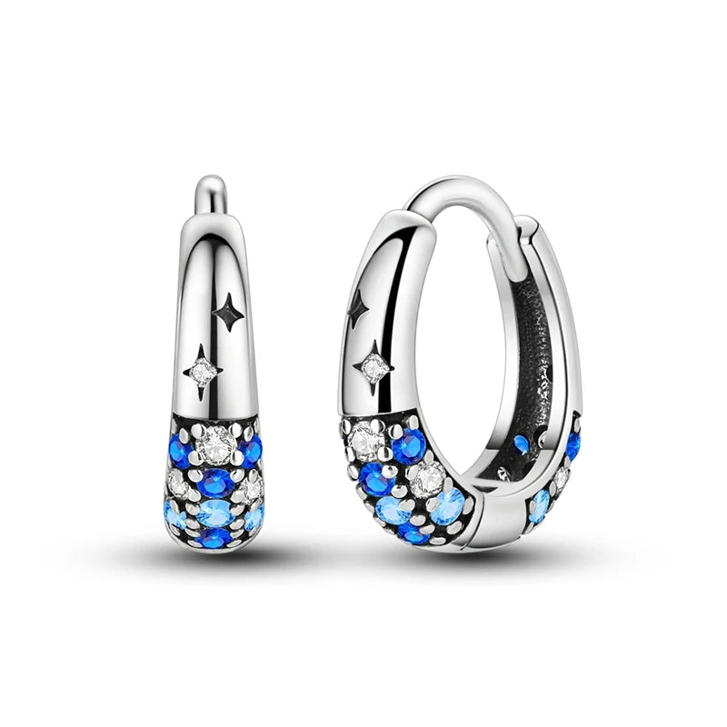 2025 neue 925 Sterling Silber Creolen Blumen Zirkon Tropfen Ohrringe Stud Für Frau Feine Geburtstag Hochzeit Schmuck Geschenke
