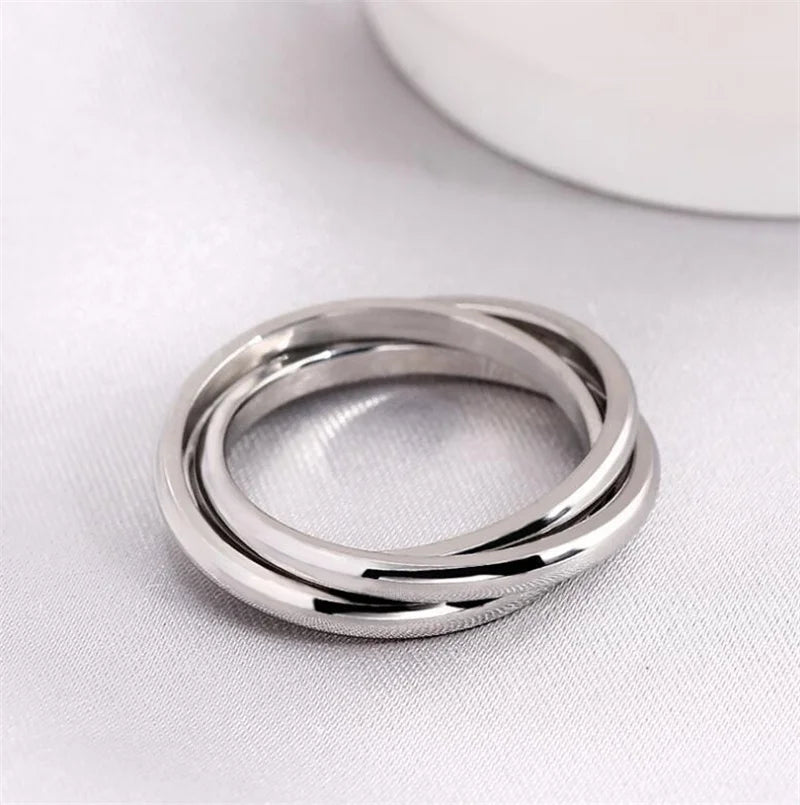 Kristall Angst Relief Spinning Ring Für Paare Edelstahl Frei Drehen Fidget Spinner Metall Ringe Anillo Antiestres