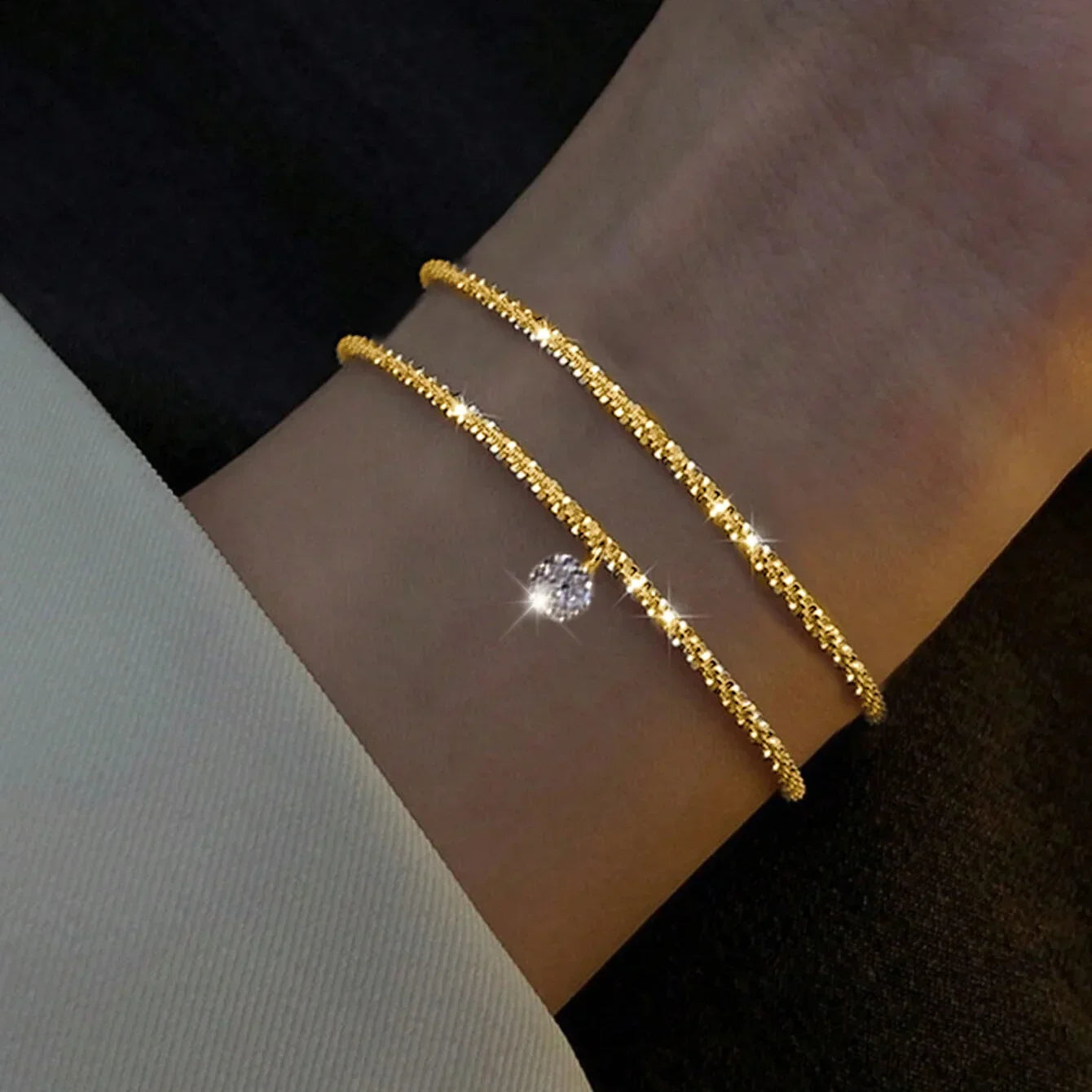925 Sterling Silber Mode Farbe Funkelnde Verstellbare Armbänder für Frauen Elegante Feine Armband Neue Hochzeit Schmuck Geschenke