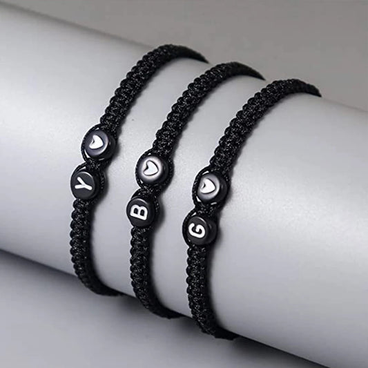 26-Buchstaben-Armbänder für Frauen, Teenager, Mädchen, verstellbare A-Z-Initialen, geflochtene Armreifen, Abschlussfeier, Geburtstagsgeschenke, Schmuck